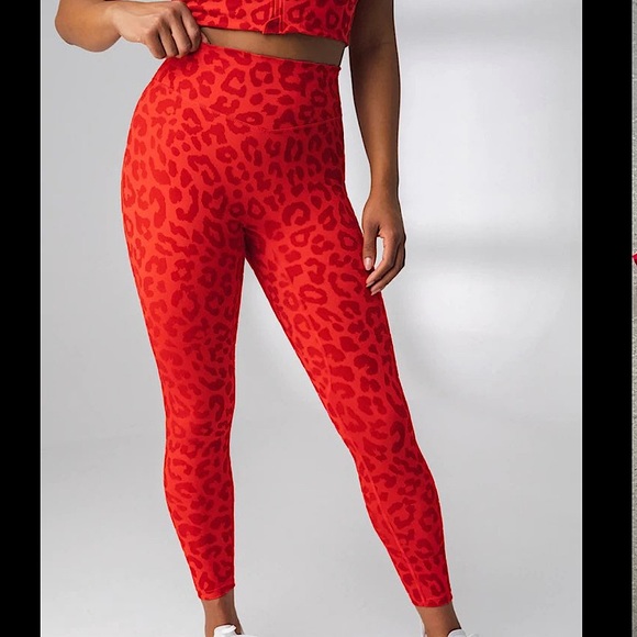 Balance Athletica Pants - Balance Athletica red cheetah legging